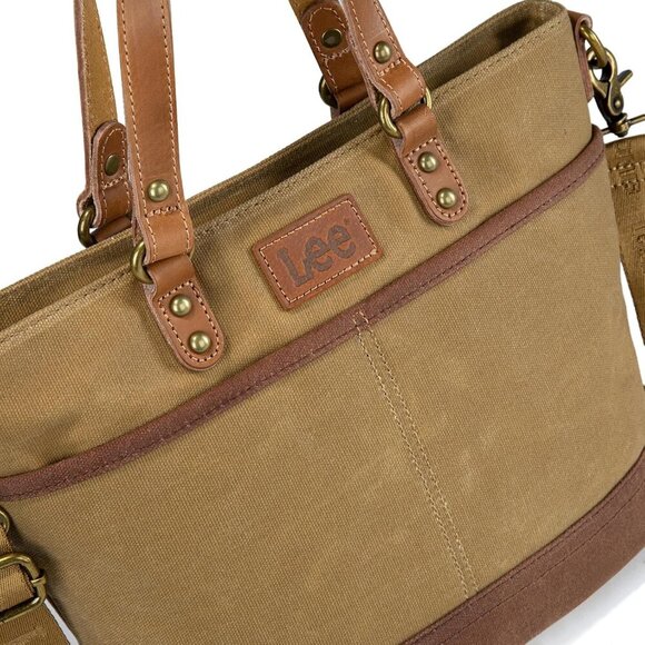 x Lee Waxed Canvas Tote Bag for Women Work Small Vintage Shoulder Bag and Handba - Picture 4 of 7